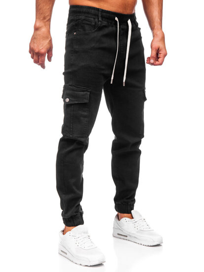 Herr Cargo jeans-joggers Svart Bolf 8110