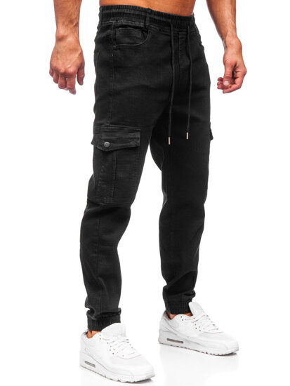 Herr Cargo jeans-joggers Svart Bolf 8126