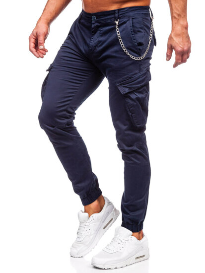 Herr Cargo-joggers Marinblå Bolf SK850