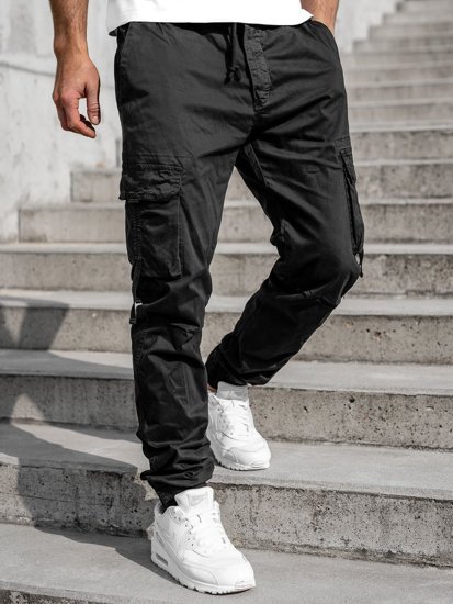 Herr Cargo-joggers Svart Bolf 8956