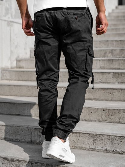 Herr Cargo-joggers Svart Bolf 8956