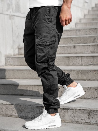 Herr Cargo-joggers Svart Bolf 8956