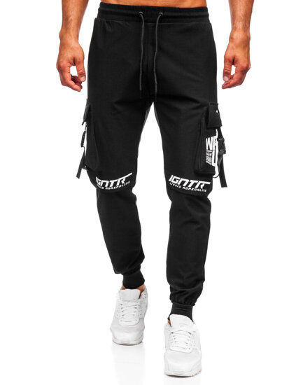 Herr Cargo-joggers Svart Bolf K11