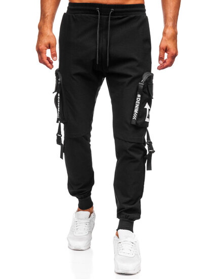 Herr Cargo-joggers Svart Bolf K13