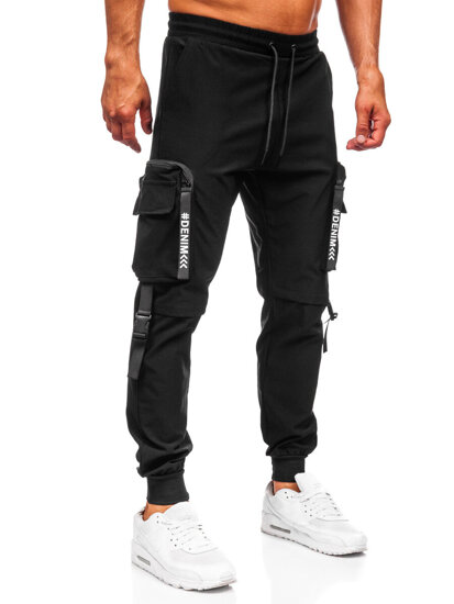 Herr Cargo-joggers Svart Bolf K13