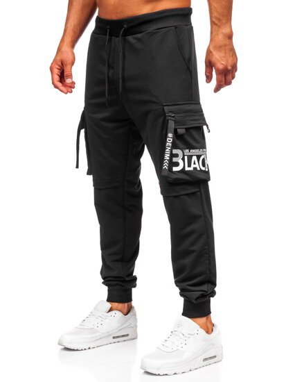 Herr Cargo-joggers Svart Bolf K19