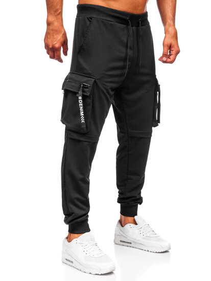 Herr Cargo-joggers Svart Bolf K19