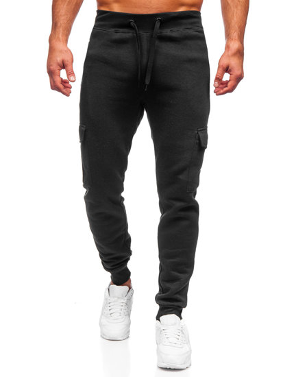 Herr Cargo-sweatpants Svart Bolf JX326