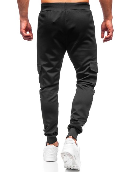 Herr Cargo-sweatpants Svart Bolf K10279