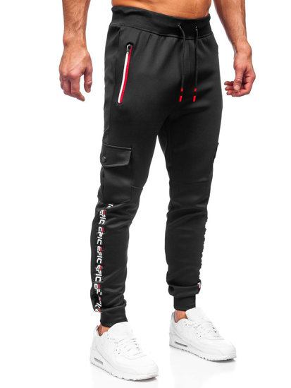 Herr Cargo-sweatpants Svart Bolf K10279