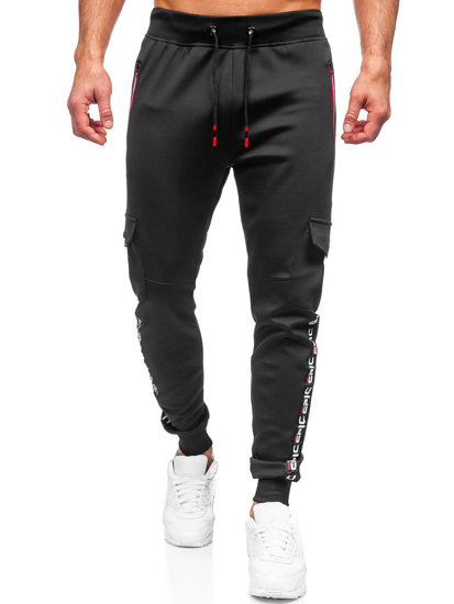 Herr Cargo-sweatpants Svart Bolf K10279