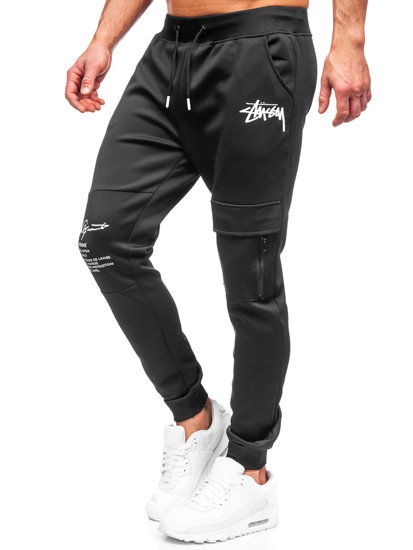 Herr Cargo-sweatpants Svart Bolf K10286