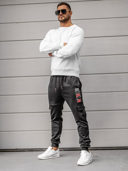 Herr Cargo-sweatpants Svart Bolf K10287A