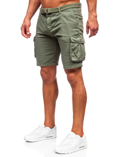 Herr Cargoshorts med bälte Kaki Bolf 010