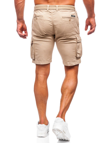 Herr Cargoshorts med bälte Kamel Bolf 010