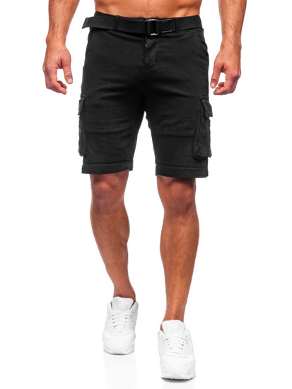 Herr Cargoshorts med bälte Svart Bolf MP0109NA