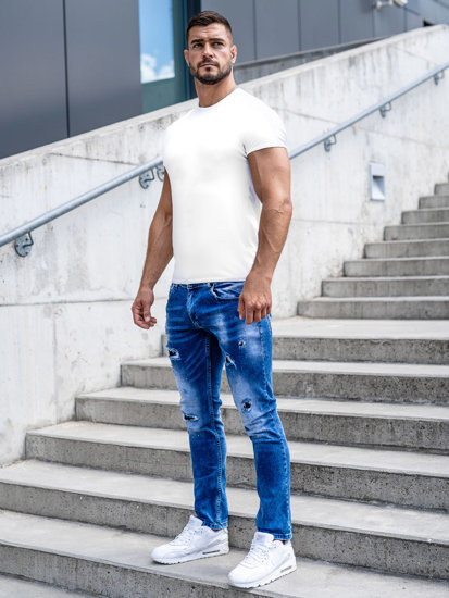 Herr Jeans Regular Fit Marinblå Bolf 4002