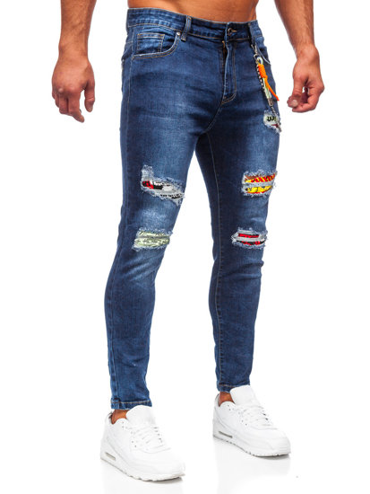 Herr Jeans Regular Fit Marinblå Bolf TF093