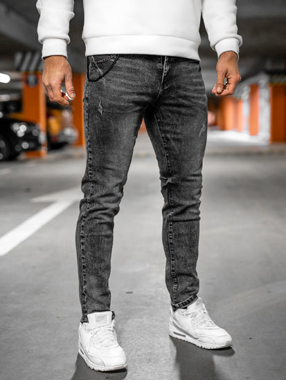 Herr Jeans Regular Fit Svart Bolf HY1050