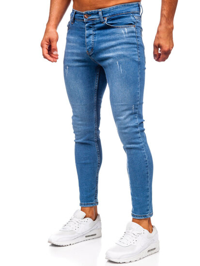 Herr Jeans Skinny Fit Marinblå Bolf 5828