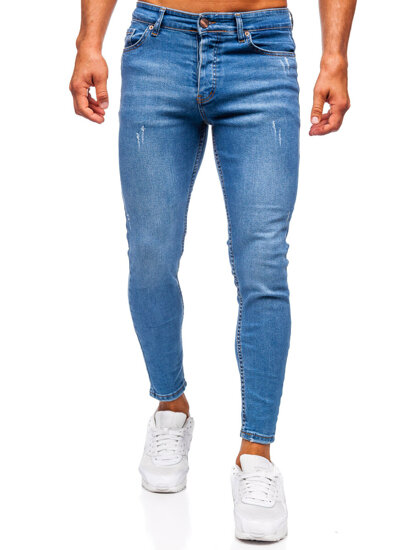 Herr Jeans Skinny Fit Marinblå Bolf 5828