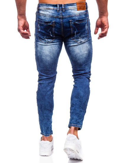 Herr Jeans Skinny Fit Marinblå Bolf E7790B