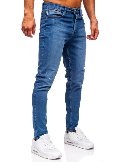 Herr Jeans Slim Fit Marinblå Bolf 6175