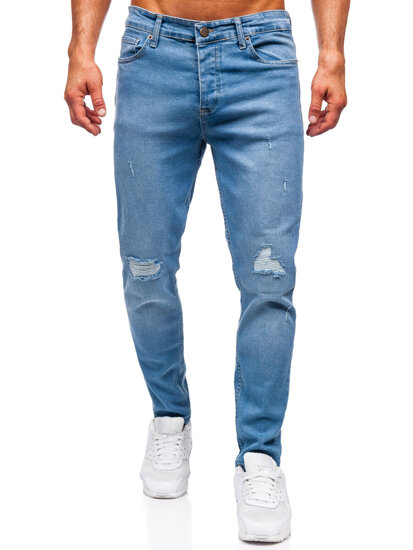 Herr Jeans Slim Fit Marinblå Bolf 6462