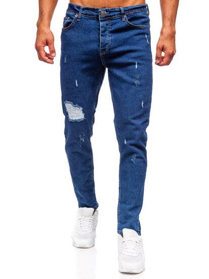 Herr Jeans Slim Fit Marinblå Bolf 6553