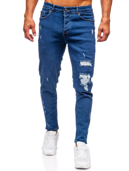 Herr Jeans Slim Fit Marinblå Bolf 6565