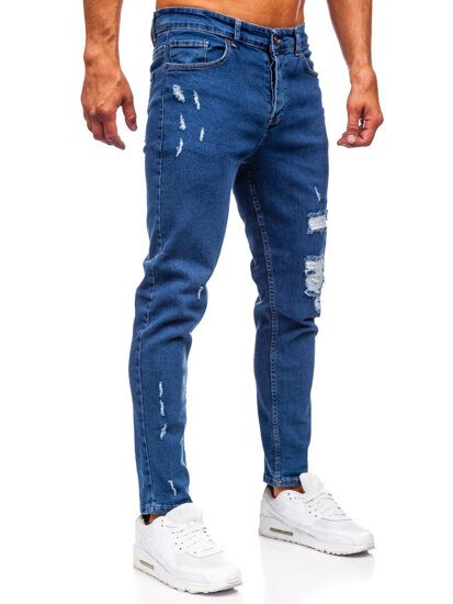 Herr Jeans Slim Fit Marinblå Bolf 6565