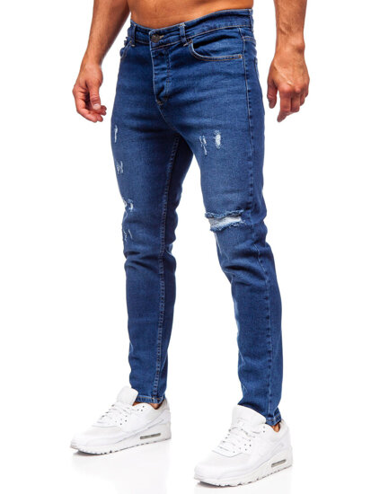 Herr Jeans Slim Fit Marinblå Bolf 6566-2