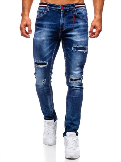 Herr Jeans Slim Fit Marinblå Bolf 80033W0