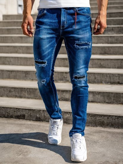 Herr Jeans Slim Fit Marinblå Bolf 80033W0