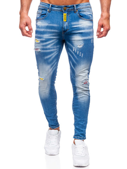 Herr Jeans Slim Fit Marinblå Bolf BC1025