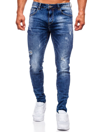 Herr Jeans Slim Fit Marinblå Bolf KX718A