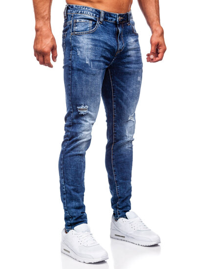 Herr Jeans Slim Fit Marinblå Bolf KX718A