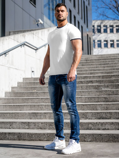 Herr Jeans Slim Fit Marinblå Bolf MP0024B