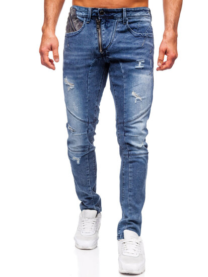 Herr Jeans Slim Fit Marinblå Bolf MP0045B