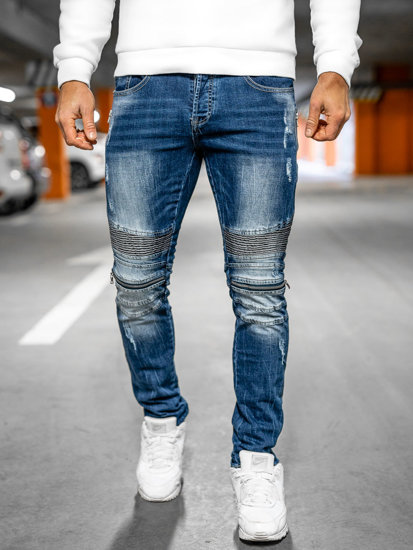 Herr Jeans Slim Fit Marinblå Bolf MP007BS