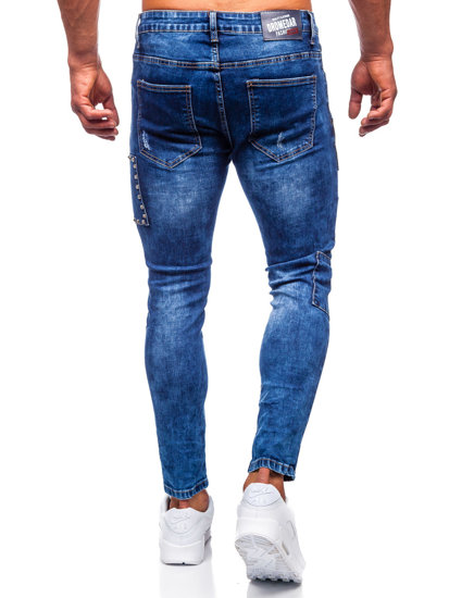 Herr Jeans Slim Fit Marinblå Bolf TF249