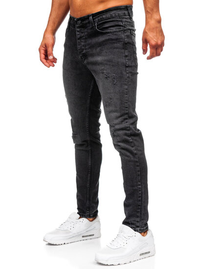 Herr Jeans Slim Fit Svart Bolf 6498