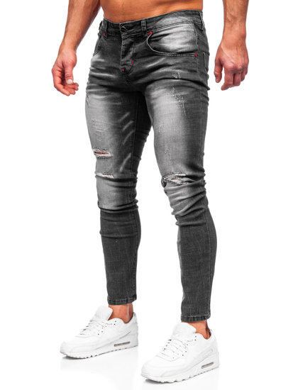 Herr Jeans Slim Fit Svart Bolf MP0024N