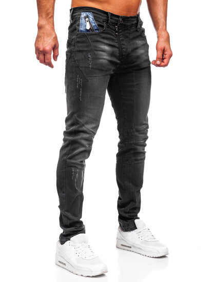 Herr Jeans Slim Fit Svart Bolf MP0025N