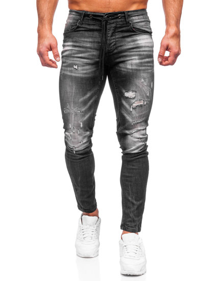 Herr Jeans Slim Fit Svart Bolf MP005N