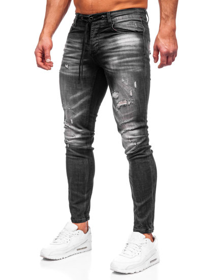 Herr Jeans Slim Fit Svart Bolf MP005N