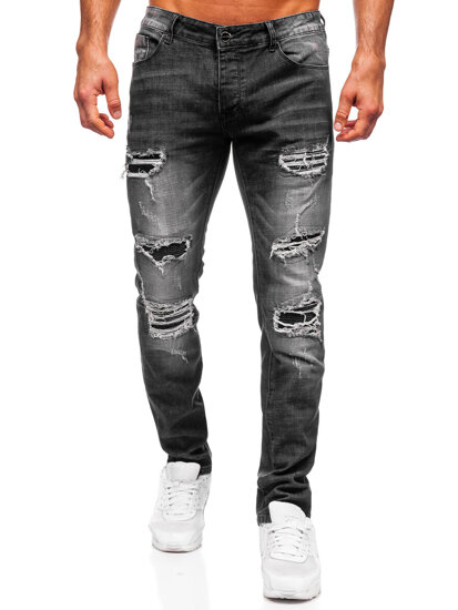 Herr Jeans Slim Fit Svart Bolf MP0075N