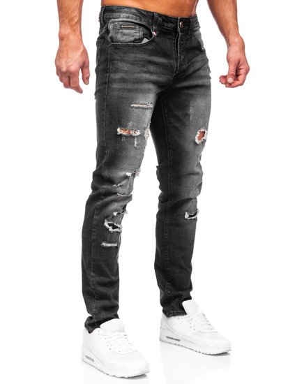 Herr Jeans Slim Fit Svart Bolf MP0086N