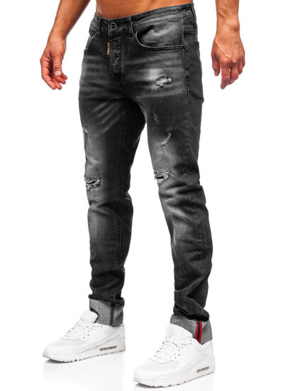 Herr Jeans Slim Fit Svart Bolf MP0126N