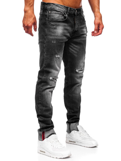 Herr Jeans Slim Fit Svart Bolf MP0126N